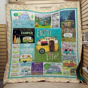 Enjoy Life Camping Quilt Blanket  Quilt